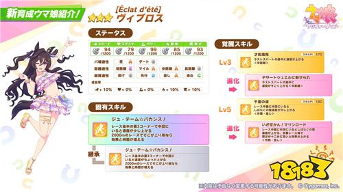 《赛马娘Pretty Derby》日版推出比布鲁斯泳装新造型!