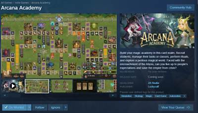 卡牌模拟经营新游《Arcana Academy》新PV公开 | Demo即将推出