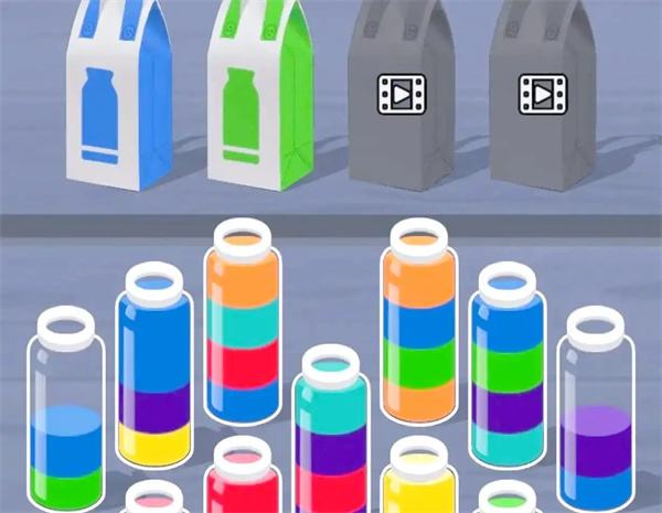 抖音彩色倒水游戏叫什么 2025最火倒瓶子小程序游戏