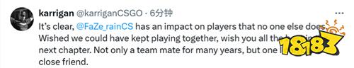 FaZe下放rain引发社区热议！多位职业选手发文致敬​