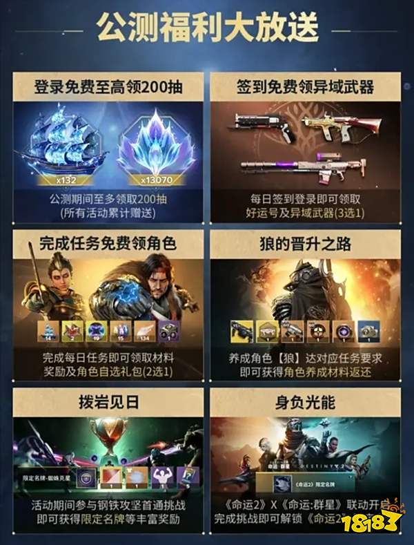 命運群星公測福利有哪些 命運群星公測福利一覽