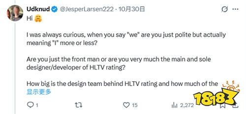 HLTV Rating3.0开发内幕：数学博士主导，NER0澄清角色定位