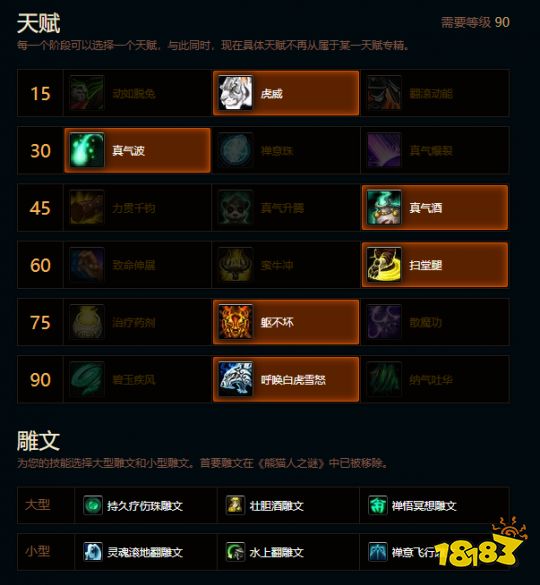 魔獸世界熊貓人之謎武僧職業天賦加點與雕文搭配分享 熊貓人之謎武僧天賦雕文搭配一覽