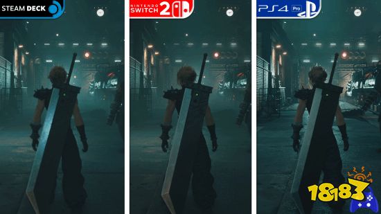 《最终幻想7:重制版》Switch 2与其他平台画面对比截图3