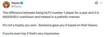 Thorin锐评TOP排名争议:进入前三已是了不起的成就