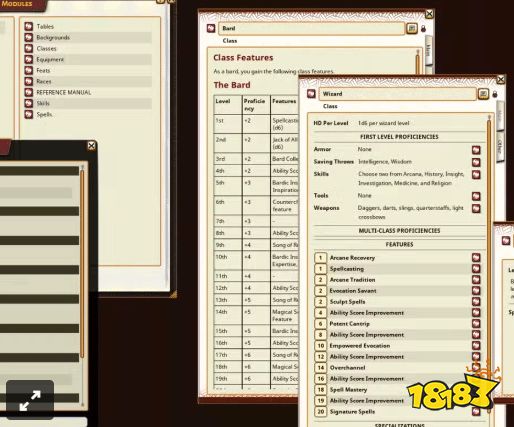 Fantasy Grounds支持的桌游内容示意图