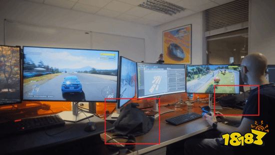 极限竞速地平线6开发视频截图,展示被遮盖的设备