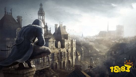 刺客信条大革命游戏封面或巴黎场景画面
