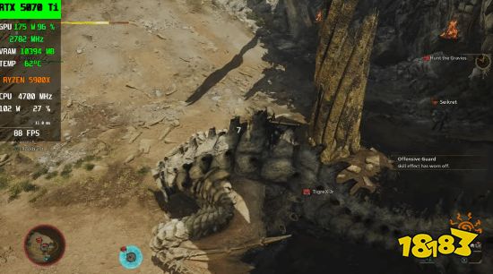 高端PC运行游戏的高帧率画面示意