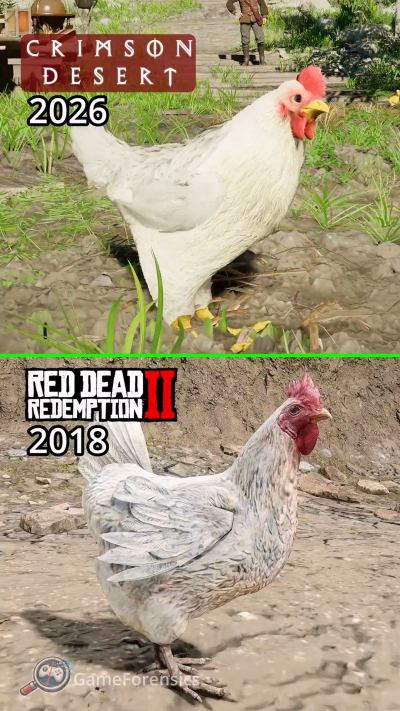 红色沙漠对比荒野大镖客2 八年细节反被吊打