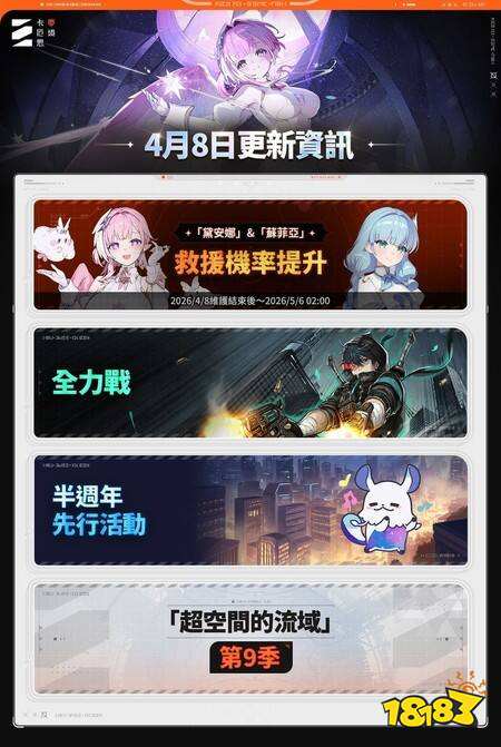 《卡厄思梦境》公开4月8日更新情报，新增战斗员黛安娜及联名咖啡厅​活动