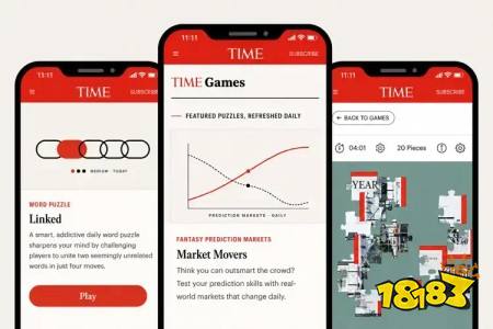 《时代杂志》推出TIME Games网页互动游戏 包含虚拟市场预测、文字连线及拼图等游戏