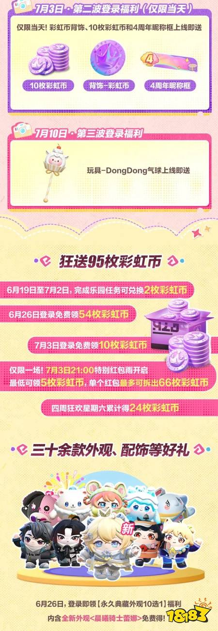 蛋仔派对四周年都有哪些奖励?蛋仔派对四周年福利一览