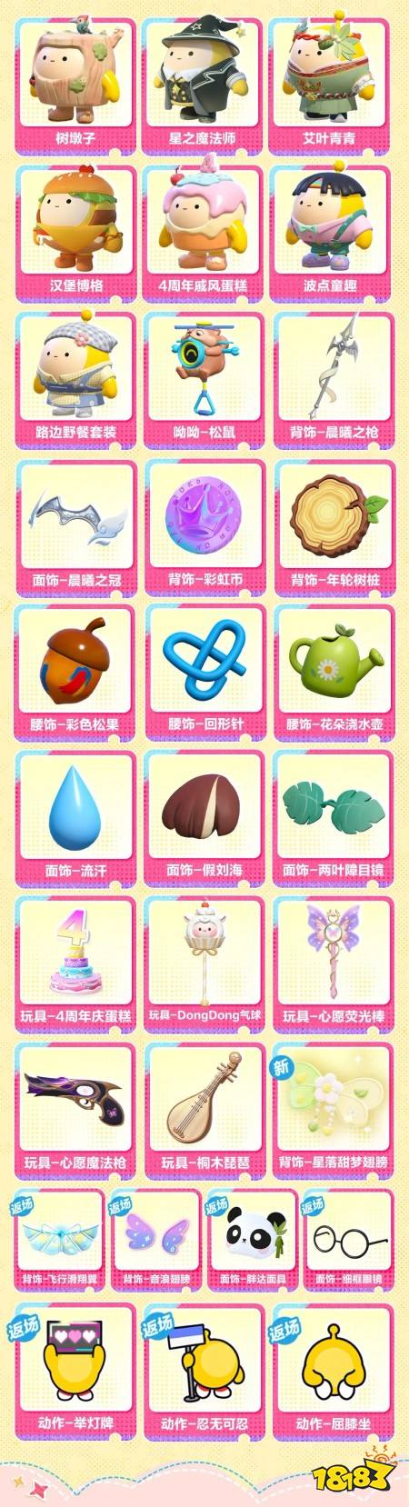 蛋仔派对四周年都有哪些奖励?蛋仔派对四周年福利一览
