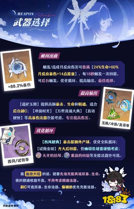 原神哥伦比娅怎么培养 哥伦比娅配队与养成攻略