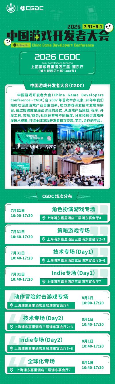 日程来了!2026 CGDC 全议程抢先看