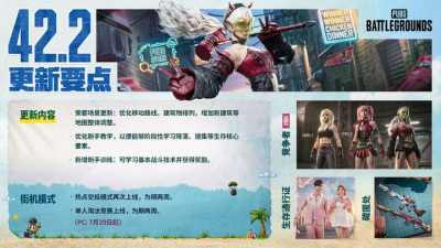 《PUBG》42.2版本更新,多重活动送G币