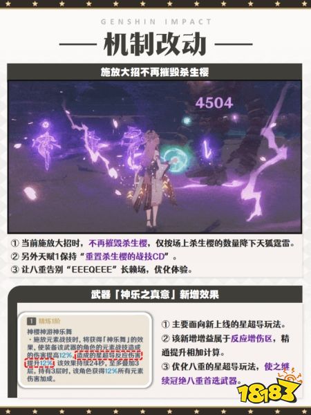 原神月之八八重神子加强了哪些 八重神子加强详解
