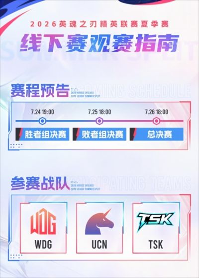 收好这份2026英魂之刃夏季赛线下赛观赛指南!让你观赛不迷路!