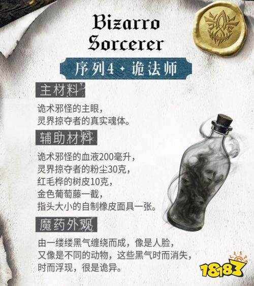 诡秘之主占卜家魔药配方一览 诡秘之主占卜家魔药配方汇总