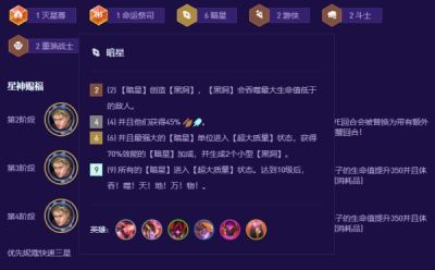 云顶之弈S17暗星羁绊怎么玩 暗星阵容推荐