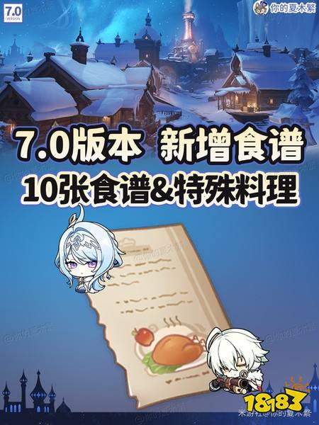 原神至冬新增食谱有哪些 至冬新增食谱全收集攻略