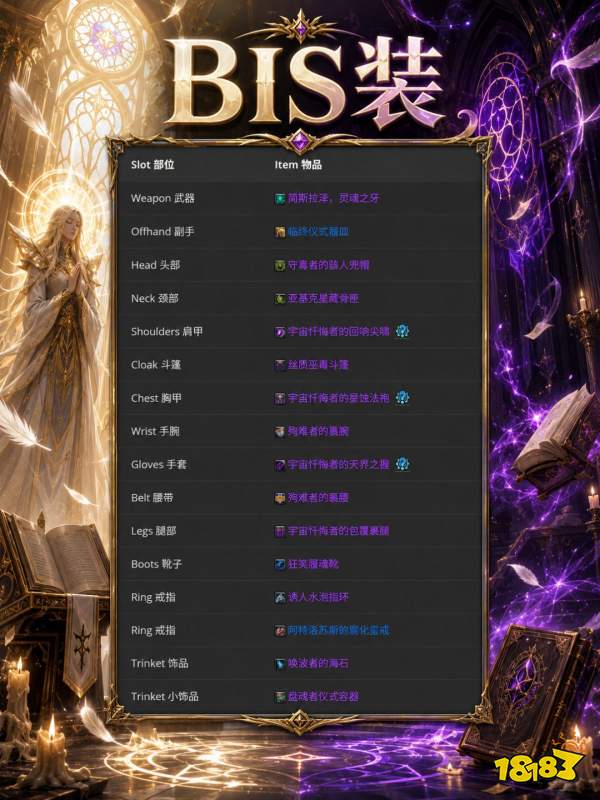 魔兽世界12.1戒律牧完整攻略 12.1戒律牧天赋属性BIS配装附魔汇总