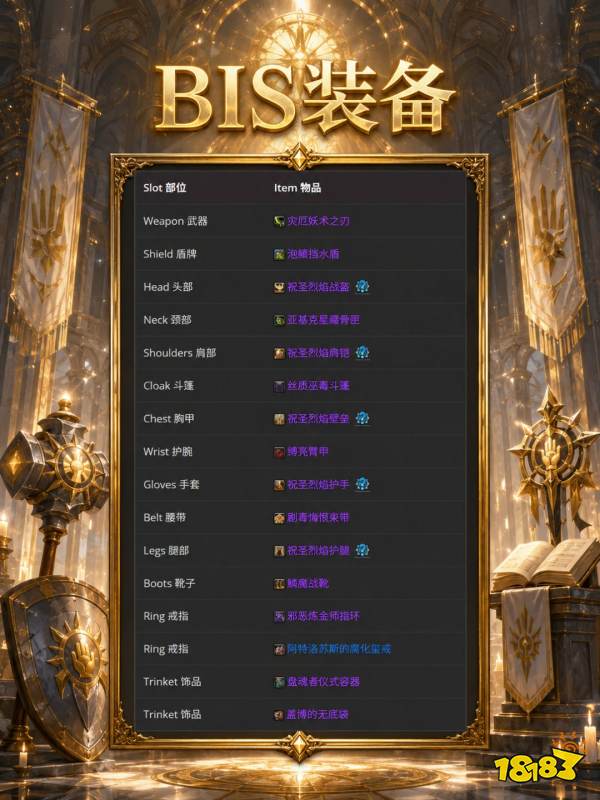 魔兽世界12.1奶骑完整攻略 12.1奶骑天赋属性BIS配装附魔汇总