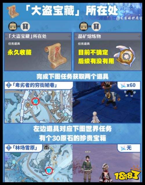 原神大盗宝藏所在处在哪里 原神7.0至冬背包道具全收集攻略