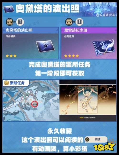 原神奥黛塔演出照在哪里 原神7.0至冬背包道具全收集攻略