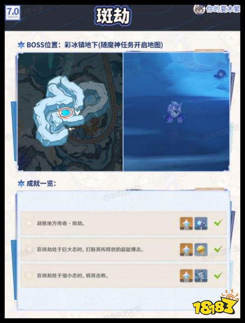 原神斑劫在哪里怎么打 至冬7.0新增地方传奇、新头像获取教程攻略