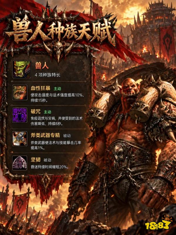 魔兽世界无限九大种族天赋技能预览 魔兽世界无限九大种族天赋技能介绍